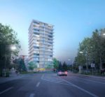 Hochhausbau aus Holz am Rande des Schwarzwalds