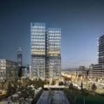 Rohbau des F.A.Z. Tower im Frankfurter Europaviertel fertig gestellt