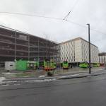 Ressourcenschonende Holzkonstruktion über Frankfurter Busbahnhof geplant